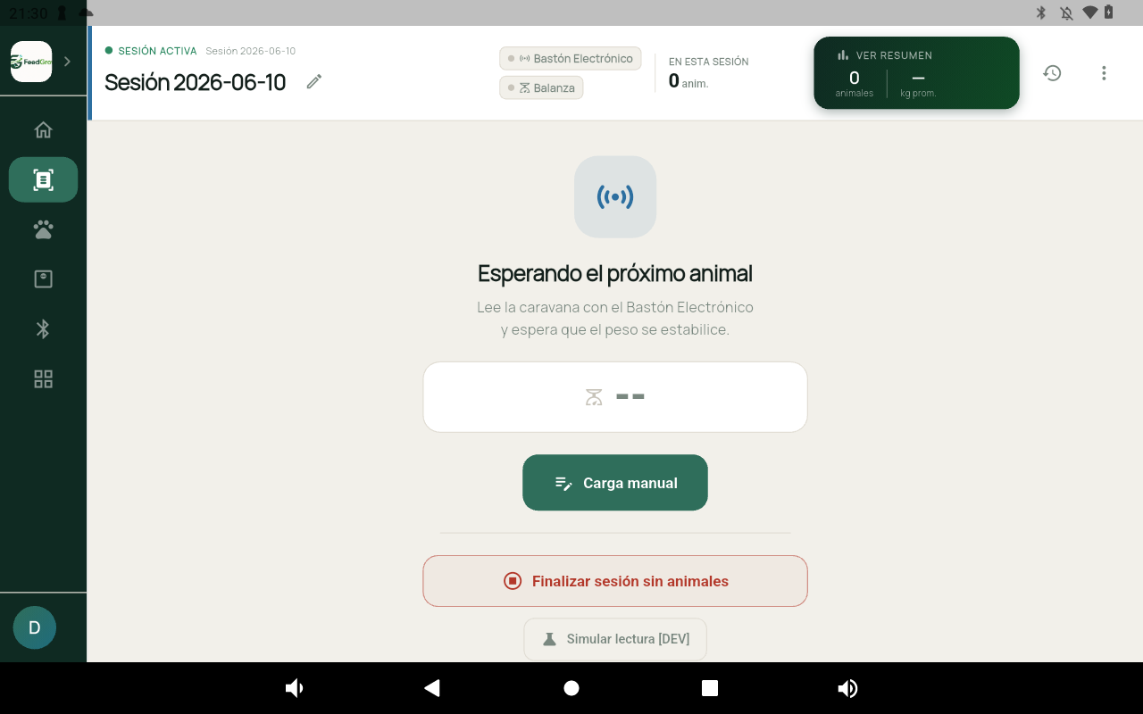 Bastón + balanza